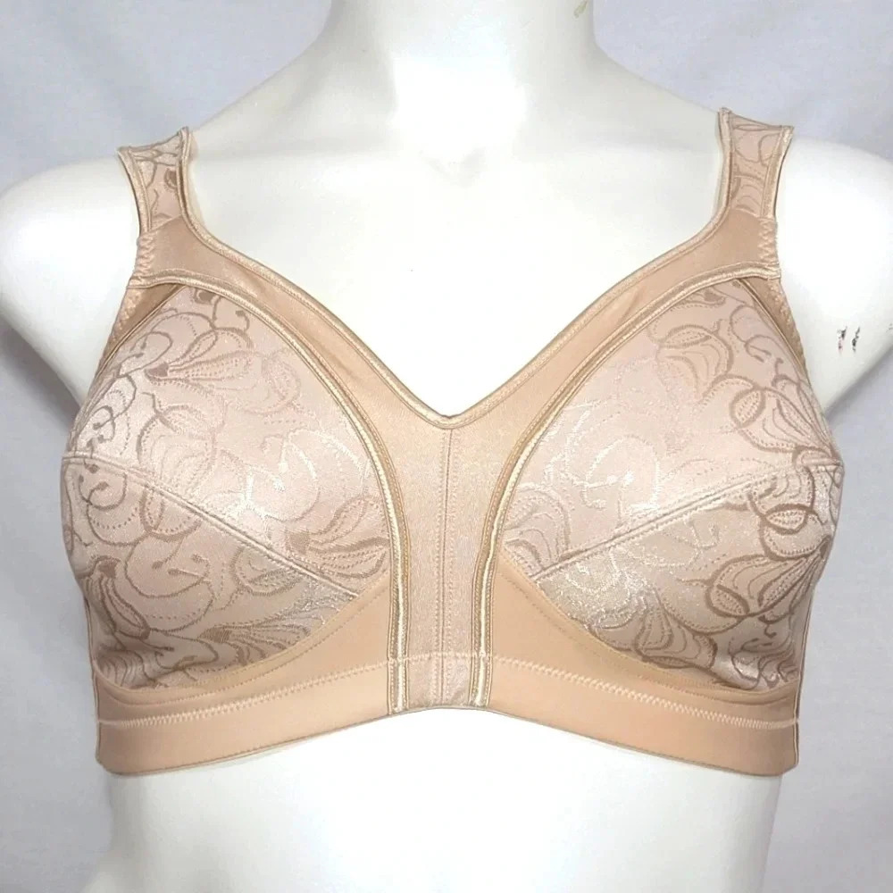 40C Exquisite Form 5100706 Wire Free‎ Bra Nude  New withOUT Tags